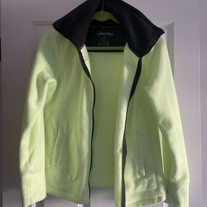 Calvin Klein Green Fleece Zip-Up